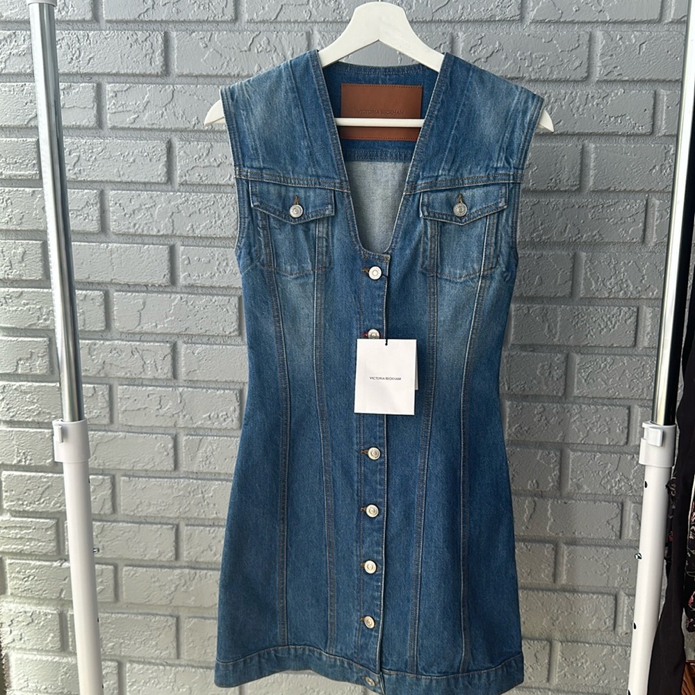 Victoria Beckham Short Denim Dress
